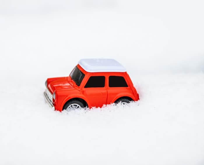 Little-car-in-the snowdrift