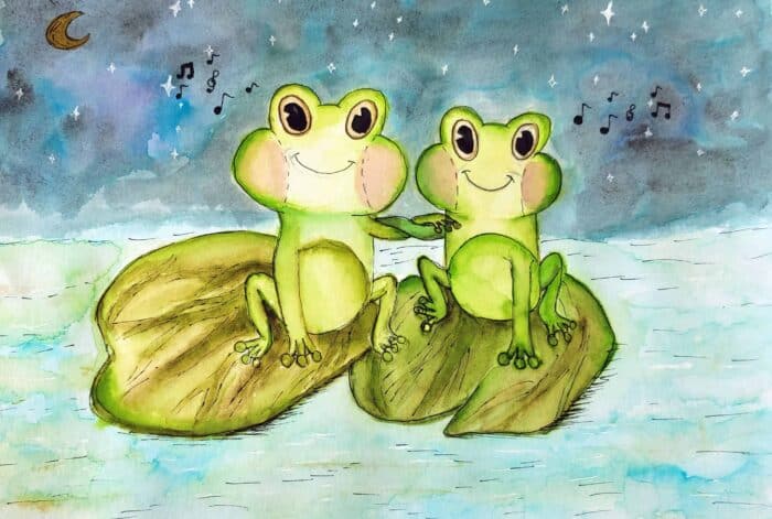 Fairy Tale For Children Frogs Hop and Jump 