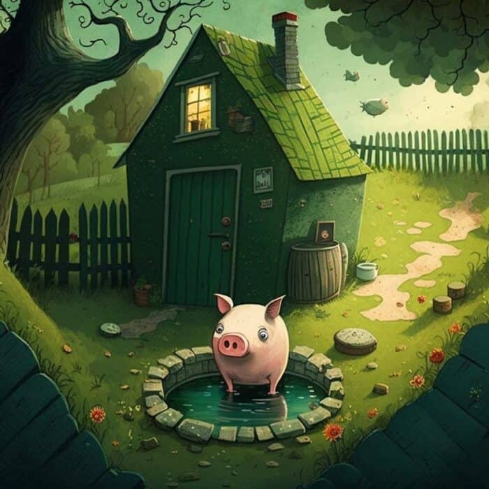 Frankie The Piggie And Two New Piglets In The Yard