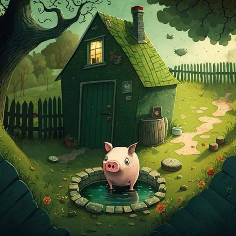 Frankie The Piggie And Two New Piglets In The Yard