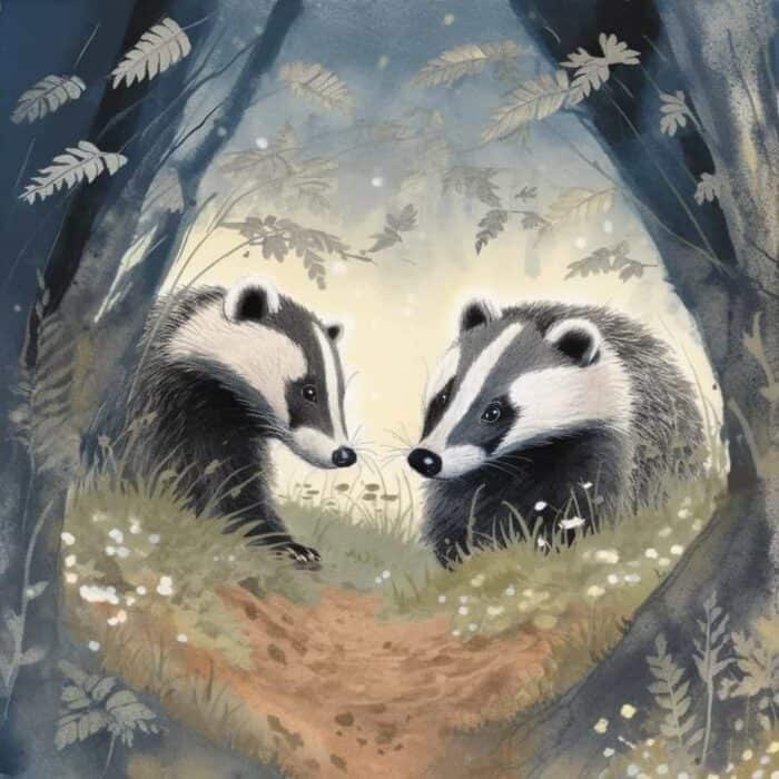 Badgers Monty And Biscuit