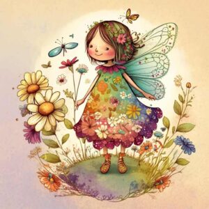 Evening fairy tale - Flora The Fairy And Floof The Bunny