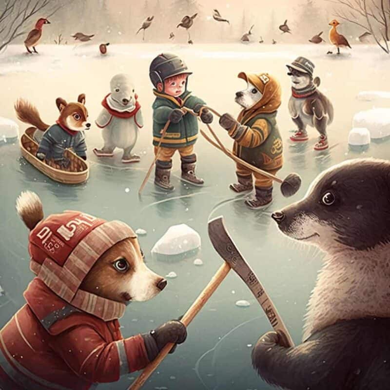 Short Fairy Tales for Children - Animal hockey match