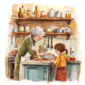 Bedtime fairy tale - Mary and her grandmother Rosalie
