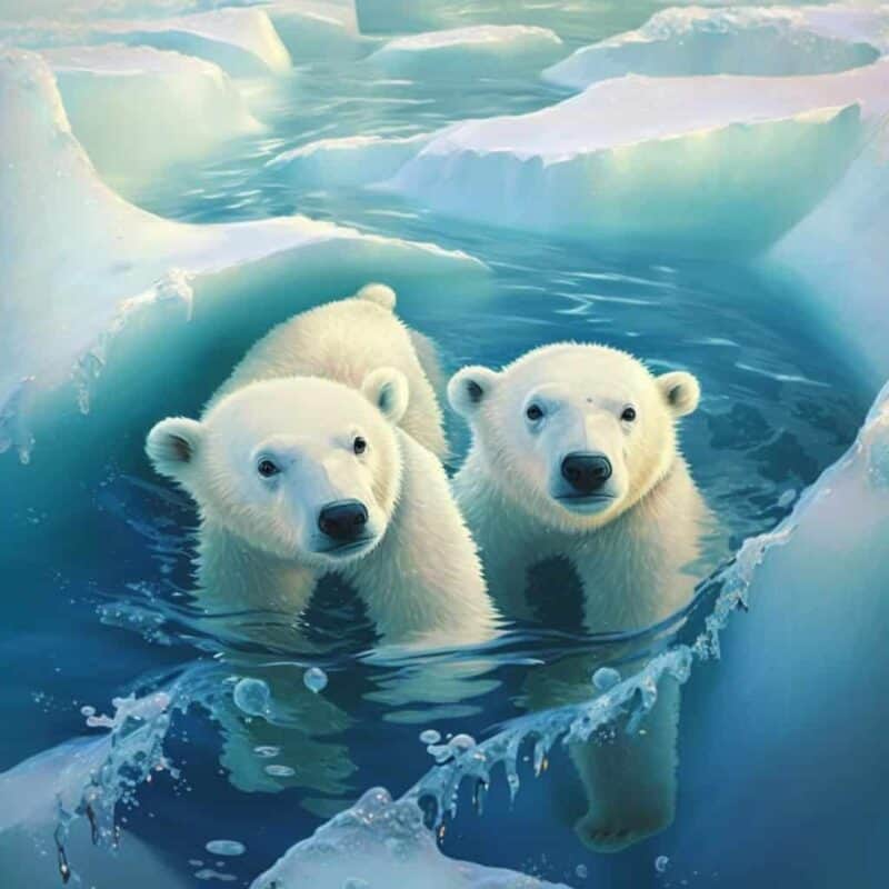 Short Fairy Tales for Children - Mickey and Richie, the two polar bears