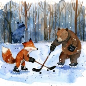 Bedtime Fairy Tales - Animal hockey match