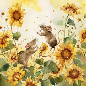 Story for bedtime reading - The mouse and the sunflower