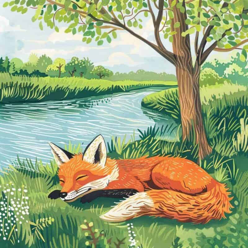 Short Fairy Tales for Children - Fox, flies and hedgehog