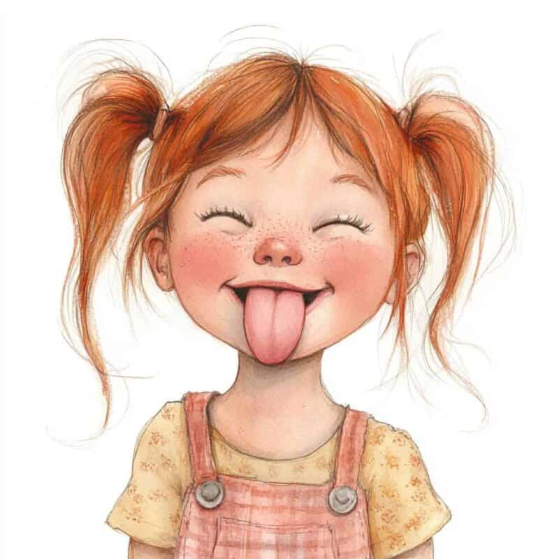 Bajke za djecu - The little girl who kept sticking her tongue out at people