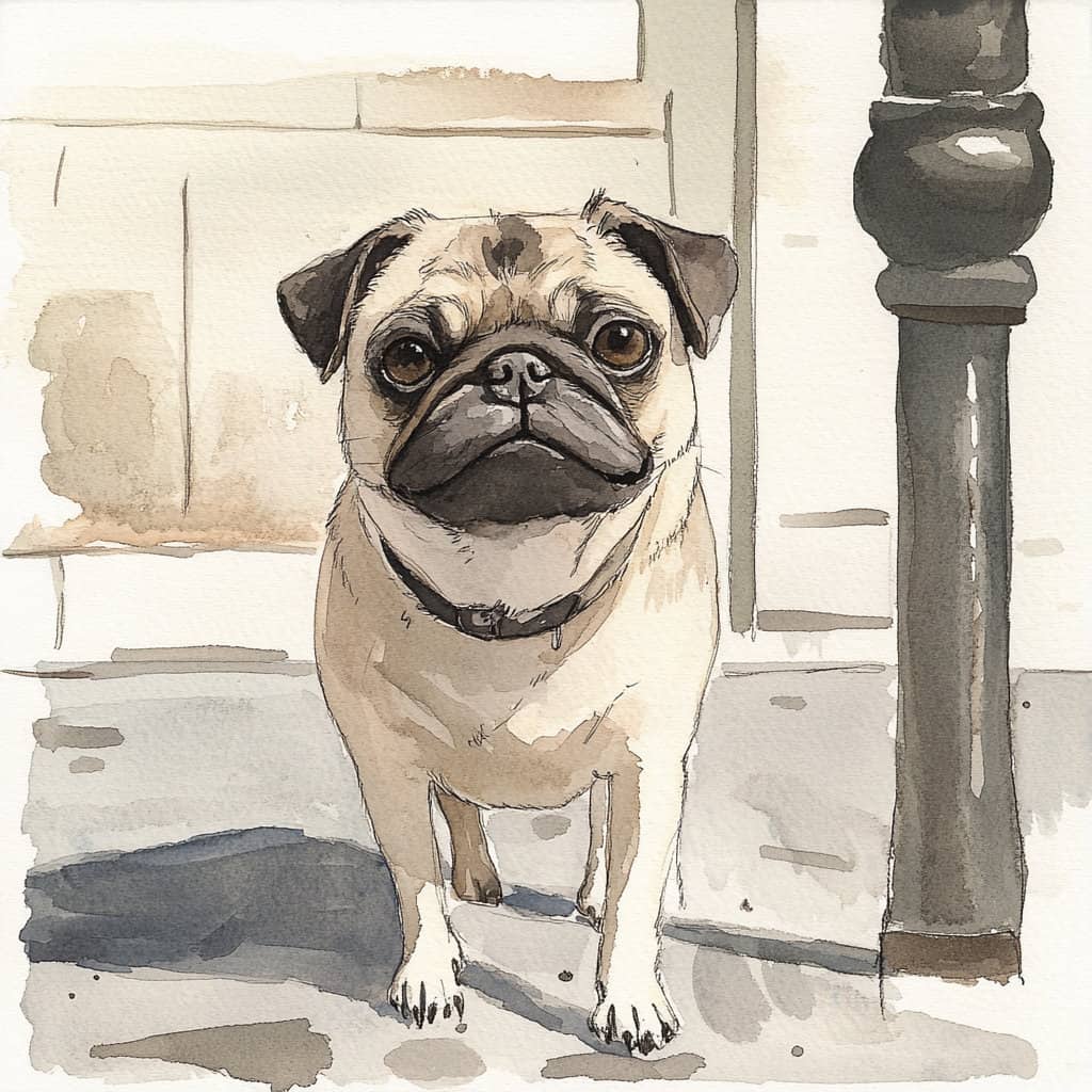 Fairy tale for children - The Unhappy Little Pug